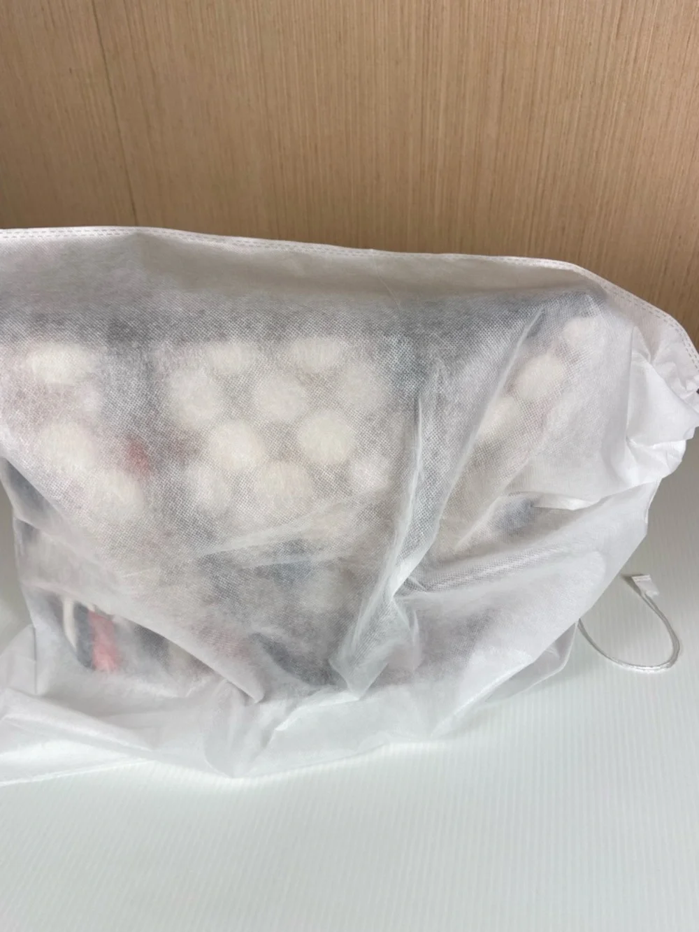 Coach Polka Dot Stripe Tote Satin Scarf Print Leather Trim Red Lining Rare - Picture 16 of 16